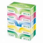 Двухслойные бумажные салфетки мягкие &quot;Nepiа&quot; 180 шт. х 5 коробок