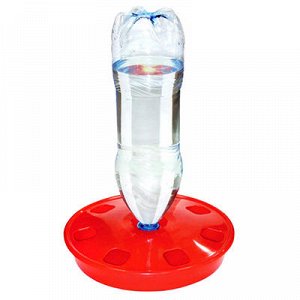 Кормушка-поилка для домашней птицы пластмассовая под бутылку