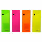Пенал пластиковый футляр 75х30х200 мм ErichKrause Neon, микс