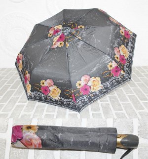 Зонт женский 300736-1 "Полуавтомат" Темно-Серый