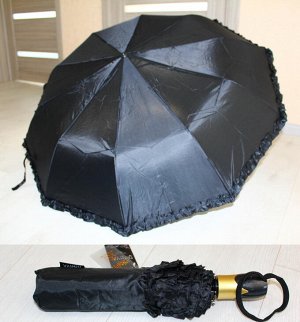 Зонт женский 300574 "Полуавтомат" Черный