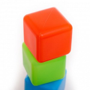 Кубики детские, пластиковые, цветные, 20 штук, 4 x 4 см