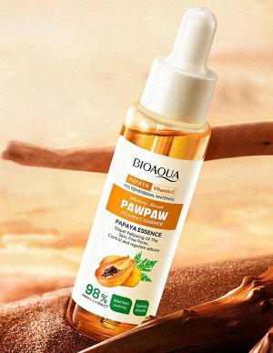 Выравнивающая сыворотка для лица с экстрактом папайи и витамином С BIOAQUA Pawpaw, 30 мл.