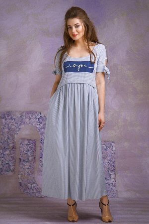 Платье Платье Magia mody 1401 
Состав ткани: ПЭ-32%; Хлопок-68%; 
Рост: 164 см.

Стильное, летнее платье, не стесняет движения, выполнено из легкой ткани, отрезное по линии талии. По переду настрочен