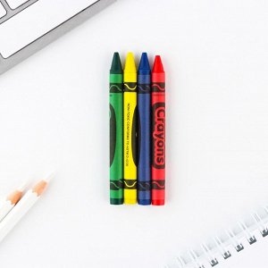 Подарочный набор «23 февраля», блокнот А6, карандаши (2 шт.) и восковые мелки (4 шт.)