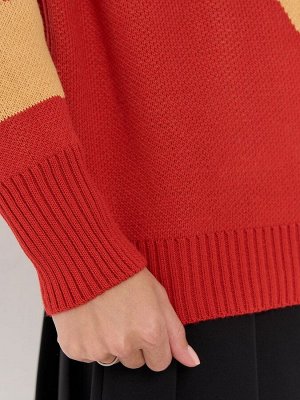 Джемпер женский 7242-40329   2500140/5100469 Аврора red/охра