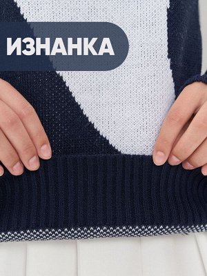 Джемпер женский 7242-40329   8800550/501 т.синий/белый