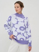 Джемпер женский 9242-94172   3585/501 гортензия/белый