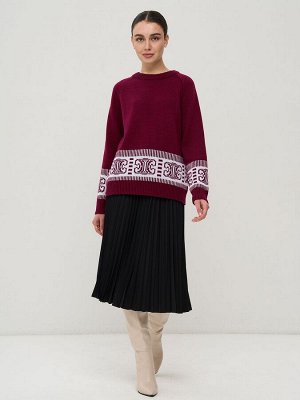 Джемпер женский 9242-94132   242/501 винная груша/белый