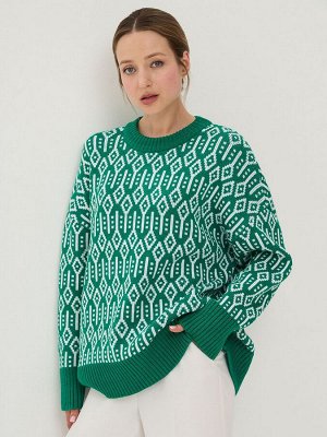 Джемпер женский 9242-94165   1035/501 бенеттон/белый