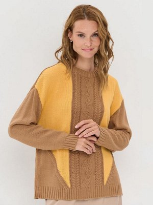 Джемпер женский 9242-94089   5300521/1600345 ристретто/форзиция