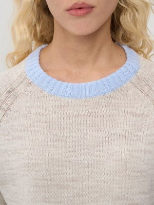 Джемпер женский 7242-40269   60010/3100196/3400591/4400476/3171 св.бежевый/голубой/зимнее утро/грозовое небо/ментол