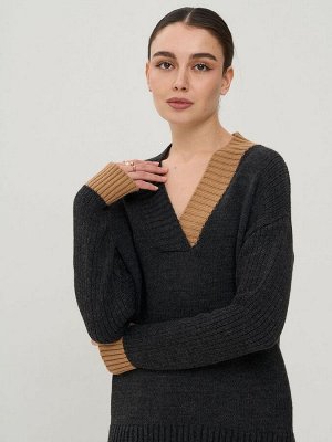 Джемпер женский 9242-94066   690055/5300521 антрацит/ристретто