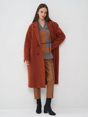 Джемпер женский 7242-40293   6400173/1800445/9500 титаниум/абрикосовый пунш/чёрный