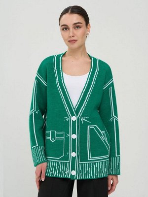 Кардиган женский 9242-91043   1035/293 бенеттон/белый