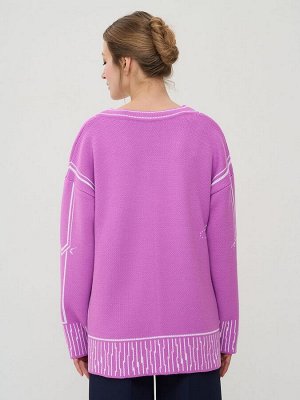 Кардиган женский 9242-91043   2301089/501 гиацинт/белый