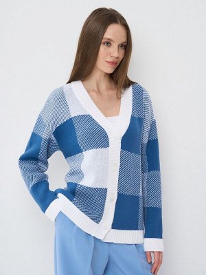 Кардиган женский 7242-14134   501/3600588 белый/деним