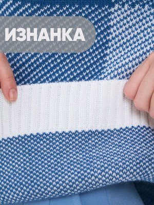 Кардиган женский 7242-14134   501/3600588 белый/деним