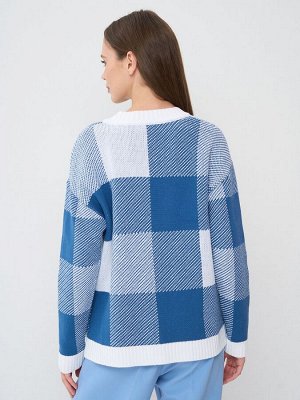 Кардиган женский 7242-14134   501/3600588 белый/деним
