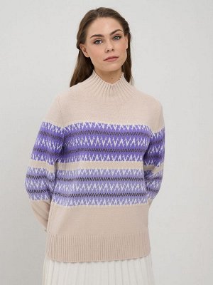 Свитер женский 9242-94105   600179/7502/3585/77/3661 ваниль/молоко/гортензия/т.бежевый/ирис