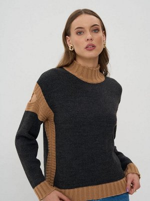 Свитер женский 9242-94146   690055/5300521 антрацит/ристретто