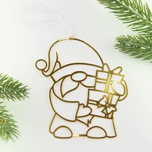 Ёлочная игрушка новогодняя «Гном», 9.8x8.2 см