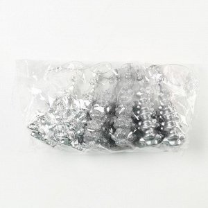 Ёлочные игрушки «Ёлочные», серебряные