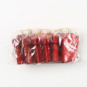 Ёлочные игрушки «Подарки», красные