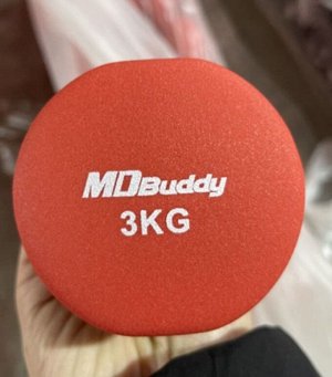 Гантель неопреновая MD Buddy MD2025 3 кг для фитнеса