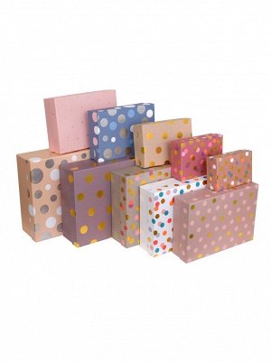Коробка картон 37 х26,5 х11 см,,,14,5 х10 х5 см набор 10 шт с рисунком цвет микс HS-39-61