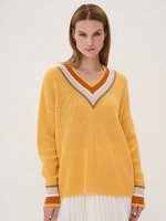 Джемпер женский 1600345/1800445/501/600179/ 5300616 форзиция/абрикосовый пунш/белый/ваниль/карамельный кофе