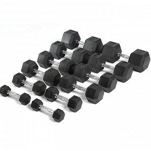 Гантельный ряд от 1 до 10 кг (10 пар) шаг 1 кг Gymmaster ANA-101