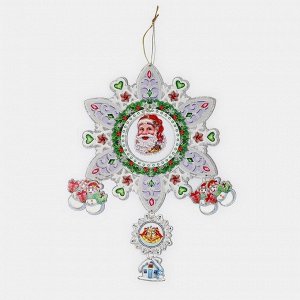 Новогоднее украшение настенное «Снежинка», подвеска, 50x40 см