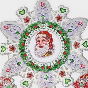 Новогоднее украшение настенное «Снежинка», подвеска, 50x40 см