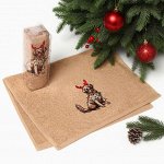 Полотенце махровое Этель &quot;Счастливая собака&quot; 30х60 см, 340 г/м2, 100% хл