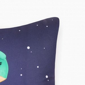 Подушка Этель "Змея с мандаринами" 40х40 см, 100% п/э, велюр