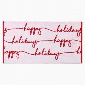 Полотенце махровое "Этель" Happy holiday, 70х130 см, 100% хлопок, 420 г/м2