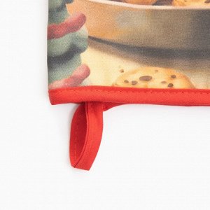 Варежка-прихватка новогодняя «Этель» Cookies, 15x28 см, саржа, хлопок 100%, ватин 250 г/м²