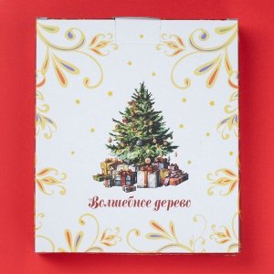 Тарелка керамическая Доляна «Волшебное дерево», керамика, 20x18x3 см, цвет белый