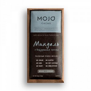 Шоколад горький "Миндаль и воздушная гречка", 72% какао Mojo Cacao