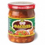 Фасоль &quot;Семилукская трапеза&quot; в том. соусе с овощами ГОСТ 500гр. 1/8
