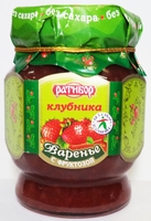 Варенье с фруктозой Ратибор 350г Клубника 1х10