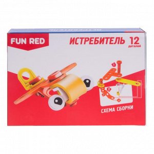 Конструктор гибкий "Истребитель Fun Red", 12 деталей