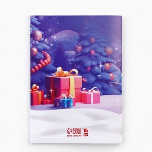 Подарочный набор новогодний, блокнот, наклейки 2 листа, магнитные закладки 2 шт. «Пушистый»