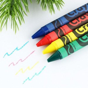 Подарочный набор новогодний, блокнот-раскраска, трафарет, наклейки и восковые мелки «Лисёнок»