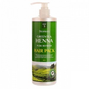 Deoproce GREENTEA HENNA PURE REFRESH RINSE 1000ml Восстанавливающий бальзам для волос с Зеленым чаем и Хной 1лl