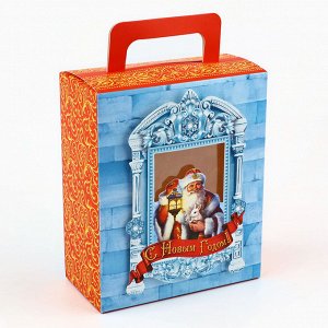 Коробка подарочная новогодняя складная с 3D эффектом «С новым годом», 18x15x7.5 см