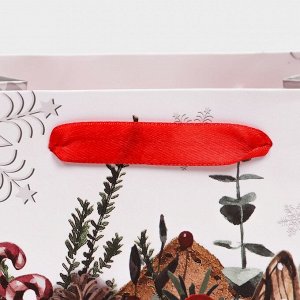 Пакет подарочный новогодний ламинированный «Письмо с подарками»,18x23x10 см