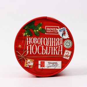 Коробка подарочная круглая «Новогодняя посылка», 12 х 16 см