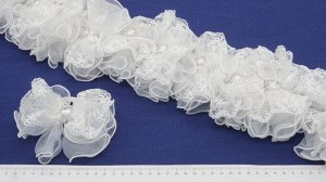 Бант на резинке кружево 12 см